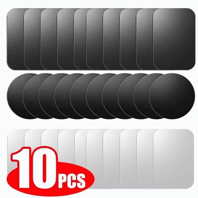 Phone Accessories Quotes - แผ่นแม่เหล็กโลหะสำหรับติดตั้งที่วางโทรศัพท์ในรถยนต์ 5/10 ชิ้น แผ่นแม่เหล็กสำหรับแท็บเล็ตและโทรศัพท์มือถือ ใช้ติดตั้งที่วางโทรศัพท์ในรถยนต์