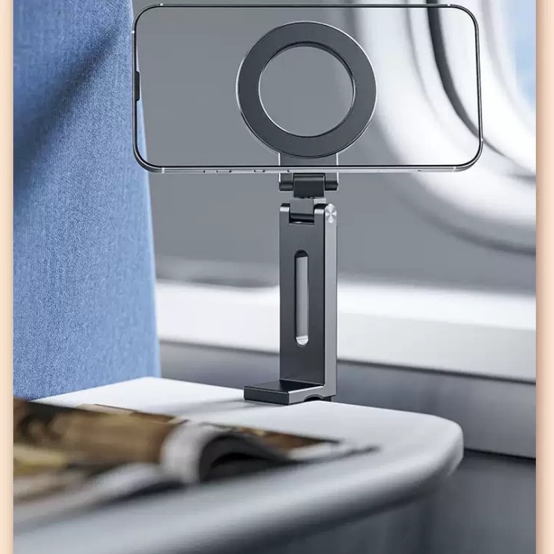 Phone Accessories For Travel - ที่วางโทรศัพท์แม่เหล็กแบบพับได้ Universal Trip สำหรับเดินทาง หมุนได้ ใช้งานได้โดยไม่ต้องใช้มือ