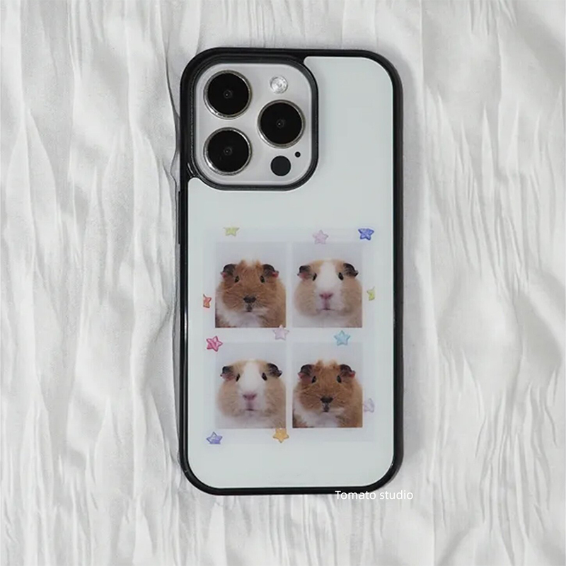 Phone Accessories Quotes - เคสโทรศัพท์ลายสติกเกอร์หัวหนูตะเภาสไตล์เกาหลี สำหรับ iPhone 17 Air 16