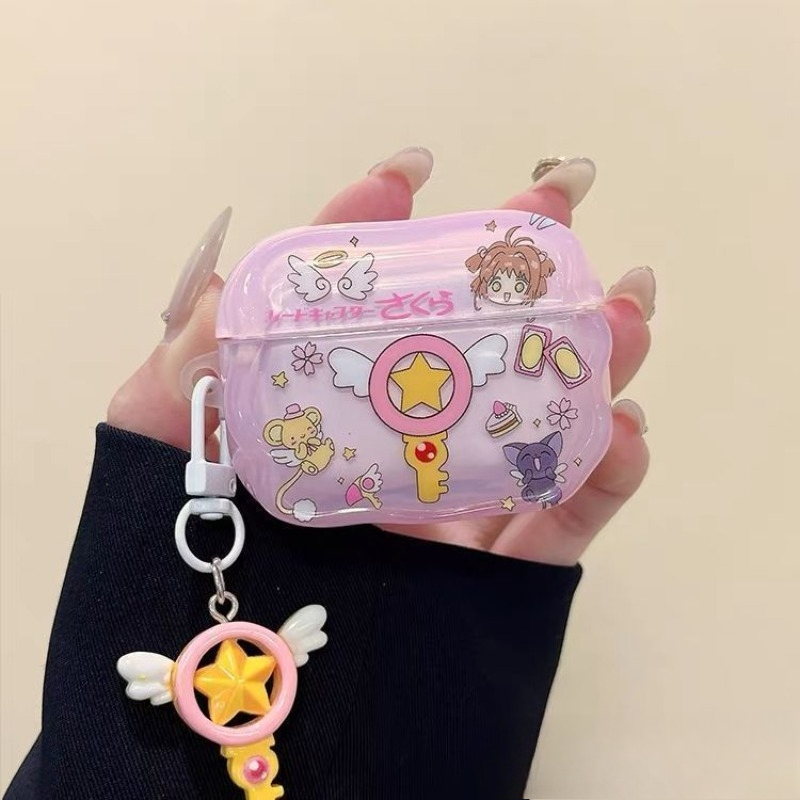 Airpod Case Cover - การ์ตูนการ์ดแคปเตอร์ ซากุระ ไมค์เมจิกแวนด์ แอร์พอดส์ รุ่นที่ 4