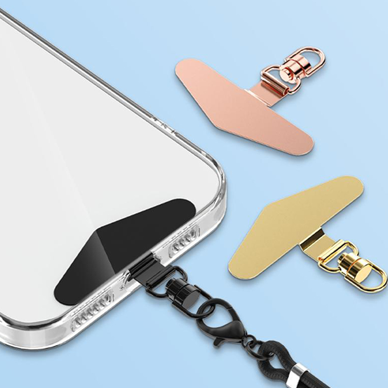 Phone Accessories Hanging - สายคล้องโทรศัพท์แบบเหล็ก พร้อมแผ่นปะกันหลุด ป้องกันการตก สายคล้องโทรศัพท์มือถือ คลิปโลหะ สายคล้องแบบมีห่วง