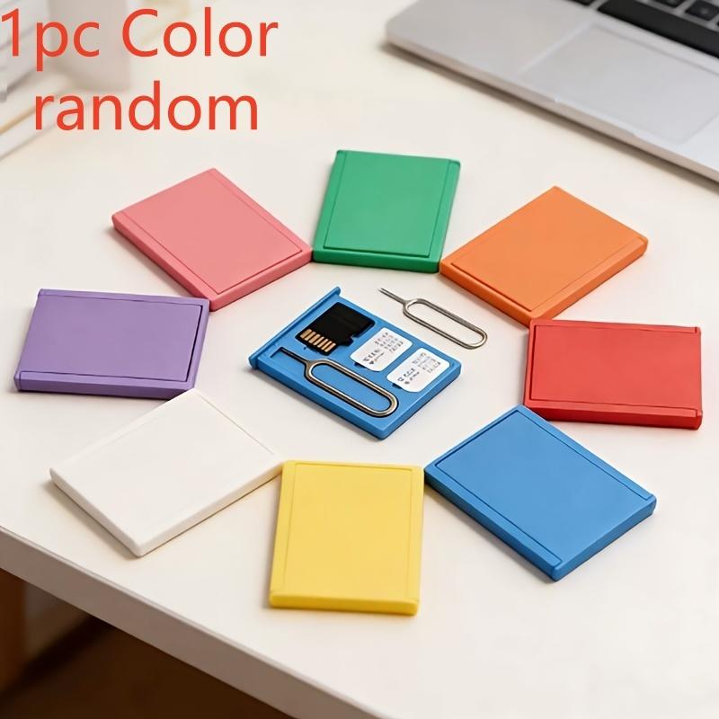 Micro Sd Card - กล่องเก็บการ์ดไมโคร SD แบบพกพา PLA พร้อมเข็มจิ้มถาดซิม, กล่องใส่การ์ดหน่วยความจำมินิซิม