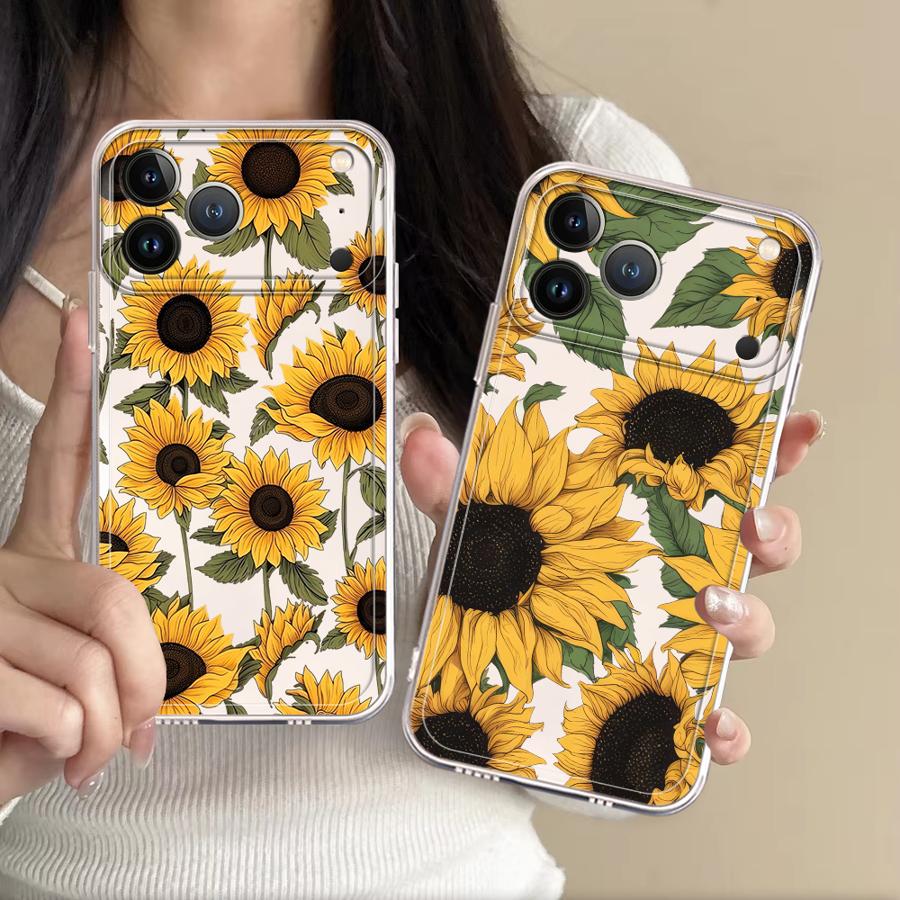 Phone Accessories To Sell - เคสลายดอกทานตะวันน่ารักสำหรับ Apple iPhone 17 Pro Max