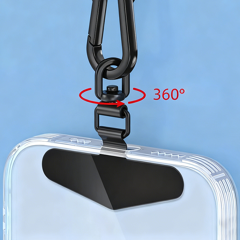 Phone Accessories Hanging - สายคล้องโทรศัพท์แบบเหล็กป้องกันการสูญหาย พร้อมแผ่นแปะกันตก สายคล้องมือถือแบบคลิปโลหะ อุปกรณ์เสริมสายคล้อง