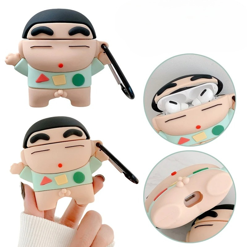 Airpod Case Cover - เคสหูฟังลายการ์ตูนเครยอนชินจัง สำหรับ Airpods 4 1 2