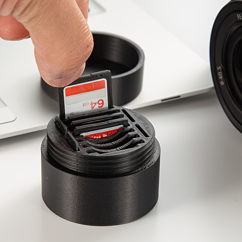 Micro Sd Card - ที่ใส่การ์ดหน่วยความจำขาตั้งจอแสดงผลขนาดกะทัดรัดแบบพกพาป้องกันการกระแทกป้องกันฝุ่นออแกไนเซอร์สำหรับ SD SDHC SDXC ไมโคร SD
