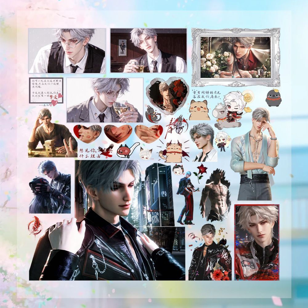 Phone Accessories Cute - สติ๊กเกอร์การ์ตูนอนิเมะ Love and Deepspace Sylus น่ารัก