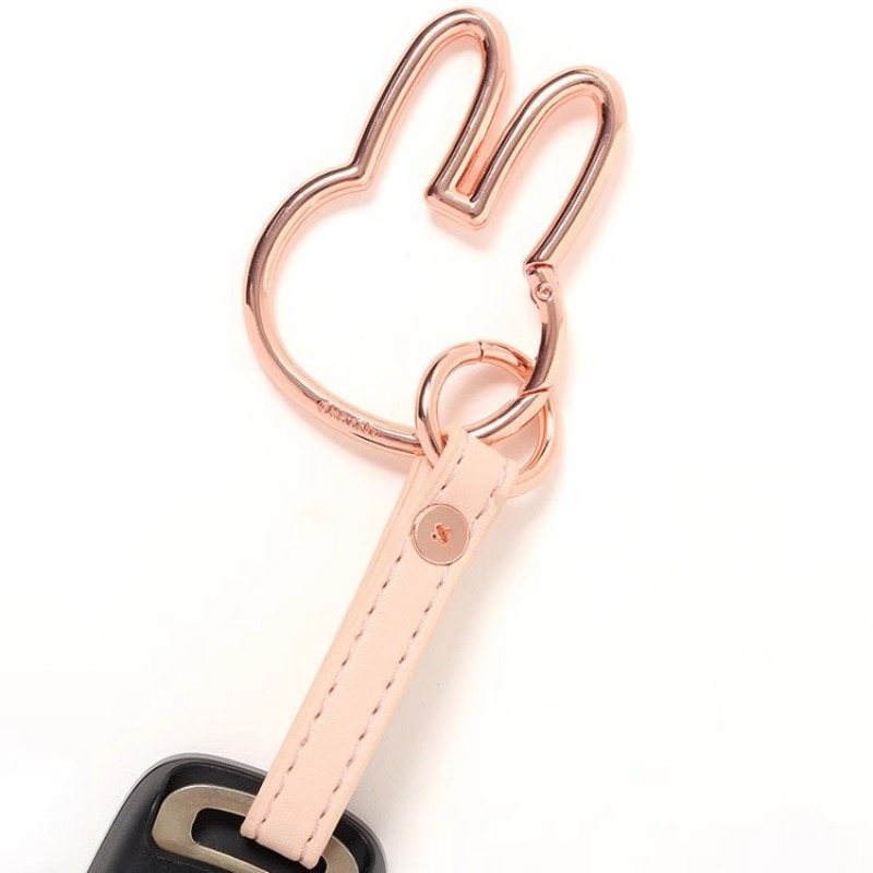 Phone Accessories For Teens - Miffy พวงกุญแจ Kawaii การ์ตูนกระต่ายหัวพวงกุญแจสําหรับกระเป๋าโทรศัพท์ Unisex ของขวัญน่ารักสําหรับวันเกิดคริสต์มาสสําหรับวัยรุ่น