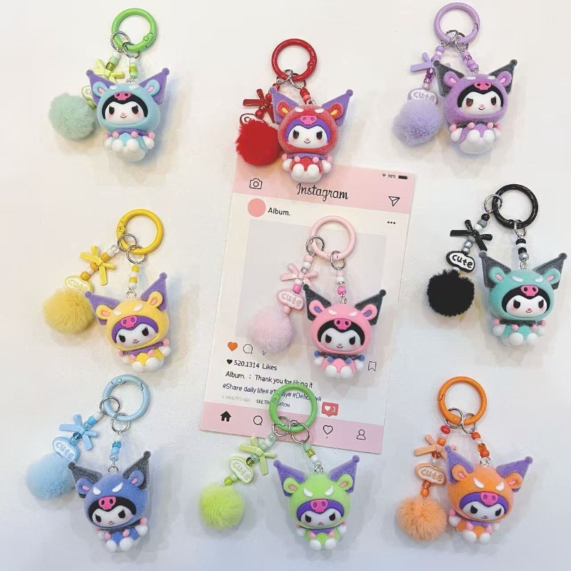 Phone Accessories For Teens - พวงกุญแจเรซิ่นรูปคุโรมิแฟชั่น น่ารัก พิมพ์ลายการ์ตูน 3 มิติ สำหรับวัยรุ่น