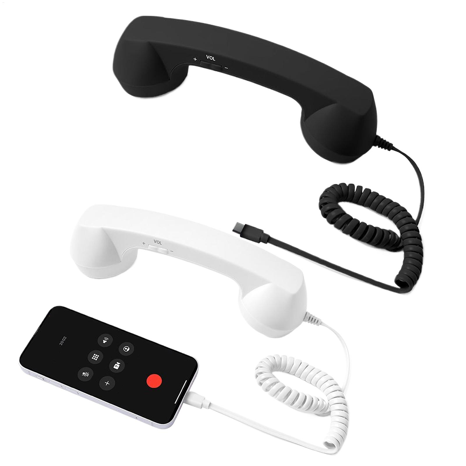 Phone Accessories For Travel - อะแดปเตอร์โทรศัพท์แบบ Type-C สำหรับโทรศัพท์บ้านแบบคลาสสิก พร้อมไมโครโฟน ใช้ได้ทั้งที่บ้าน ที่ทำงาน