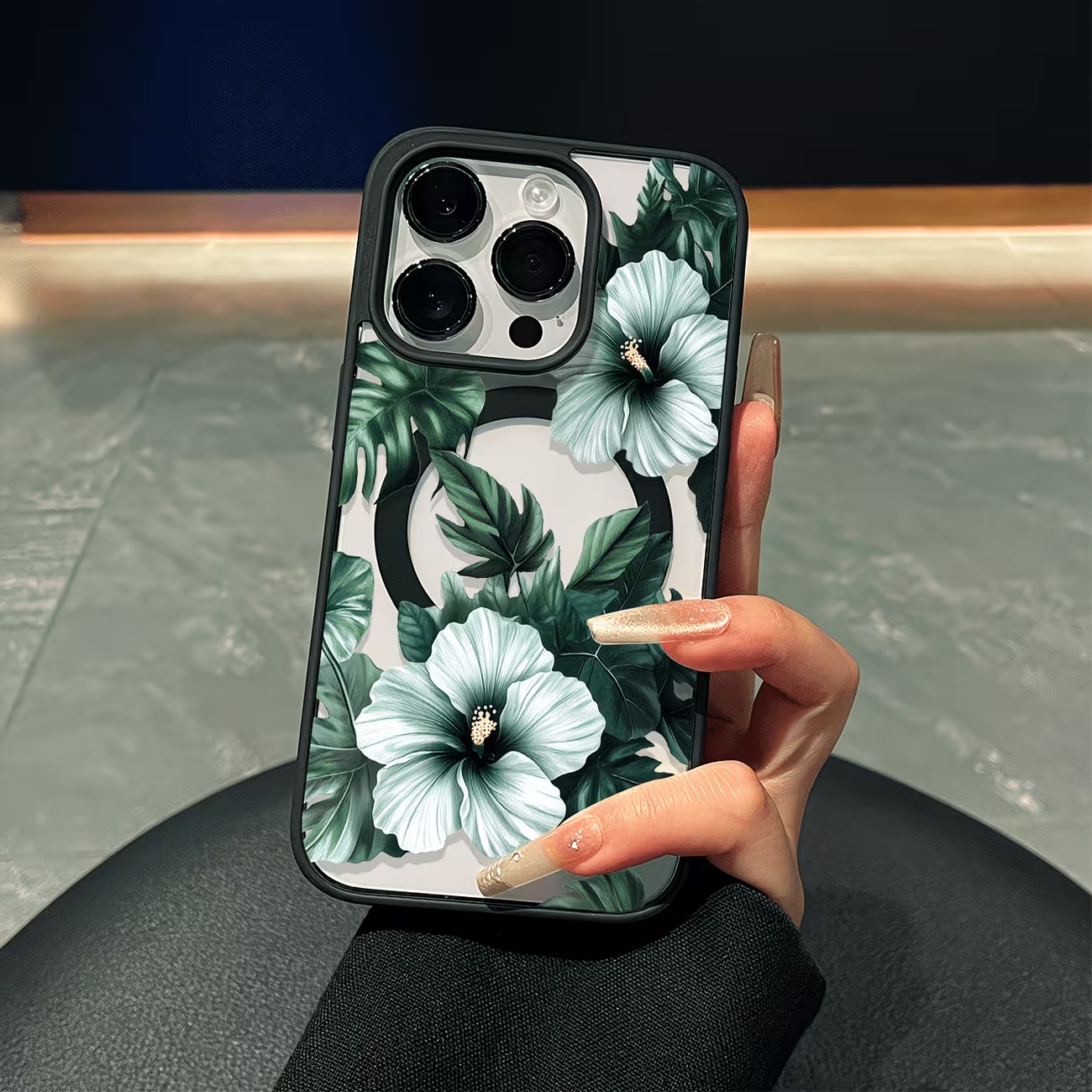 Phone Accessories To Sell - เคสโทรศัพท์ลายดอกไม้สีเขียวสำหรับ iPhone 17 16 15 14