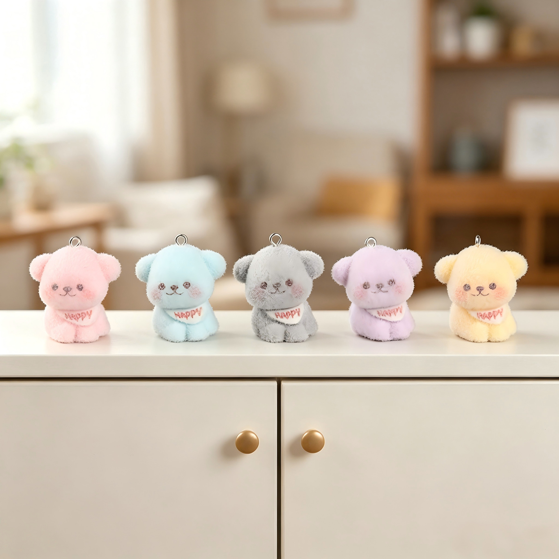 พวงกุญแจรูปสุนัขการ์ตูนแบบฟล็อ - Phone Accessories Hanging บทวิจารณ์และราคา