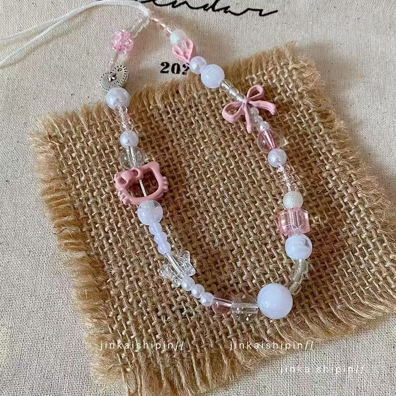 สายคล้องโทรศัพท์ประดับโบว์สีชม - Phone Accessories For Teens บทวิจารณ์และราคา