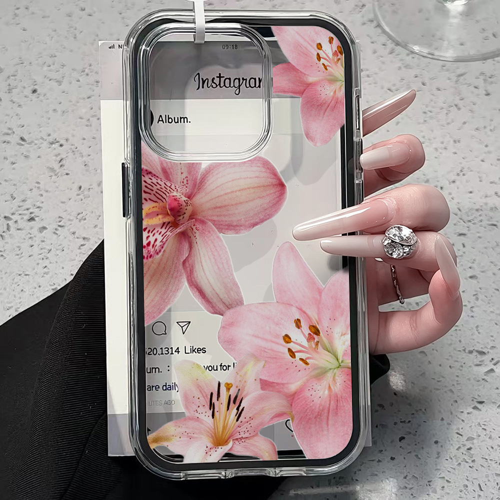 เคสโทรศัพท์ใสลายดอกลิลลี่สีชมพ - Phone Accessories To Sell บทวิจารณ์และราคา