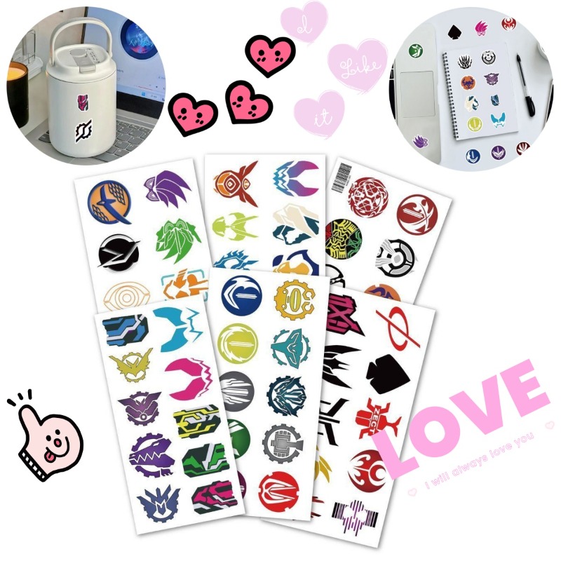 60 แผ่นสติกเกอร์โลโก้คาเมนไรเด - Phone Accessories Quotes บทวิจารณ์และราคา